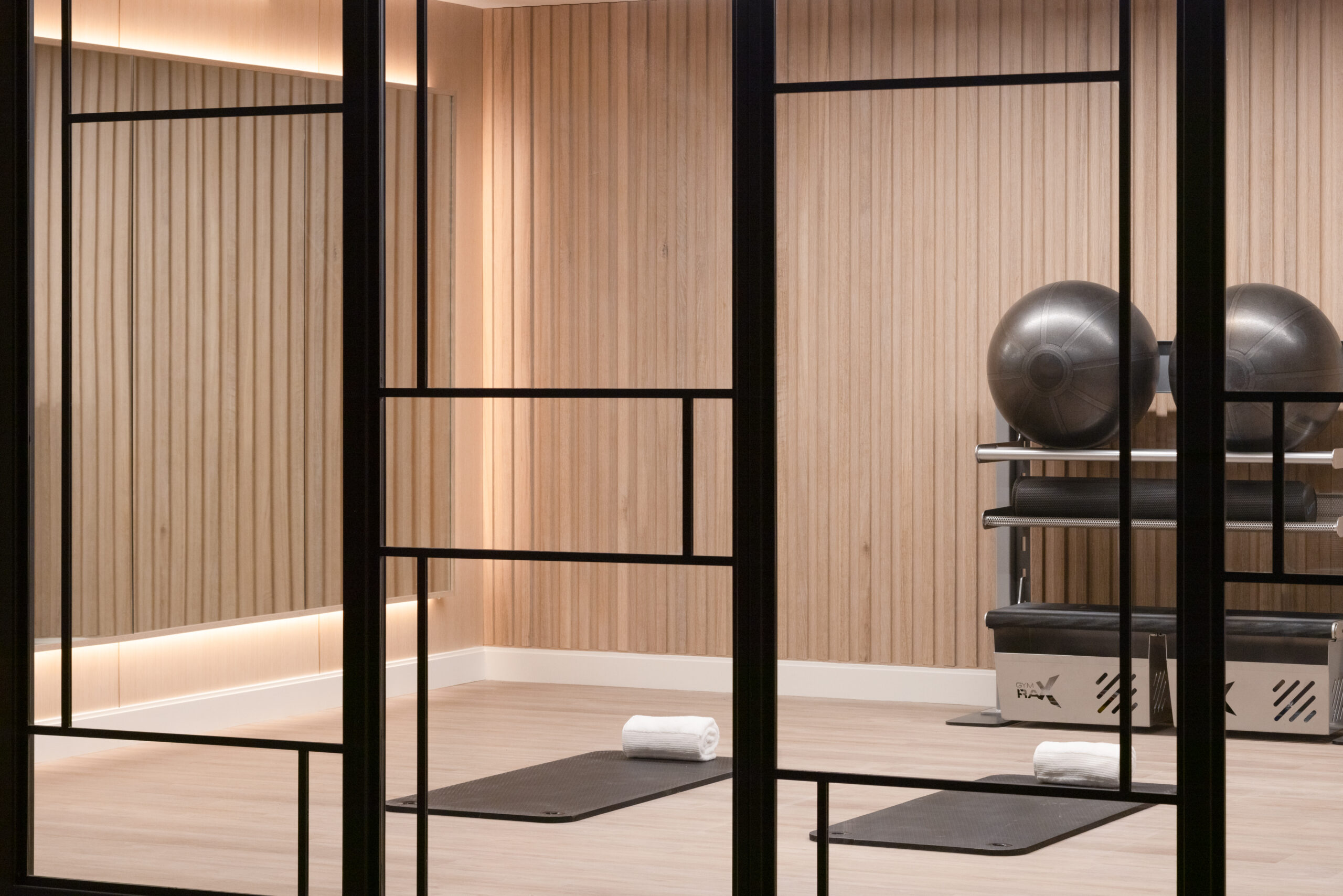 Private Wellness Studio – A serene space for yoga, fitness, and personal training at Crescent Nob Hill Luxury Condos